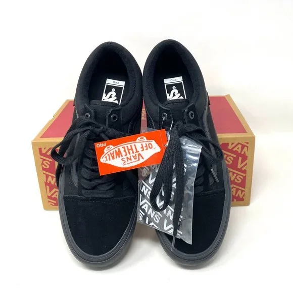 Vans Old Skool Pro Shoes Womens Black Skate Casual Suede Canvas Size VN000ZD41OJ - Picture 3 of 10